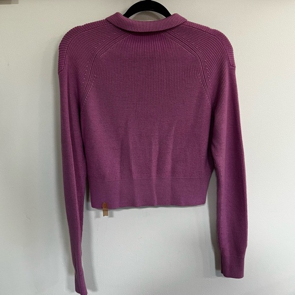 Lululemon Collared Merino Wool Blend Sweater in Dahlia Mauve - Picture 11 of 16
